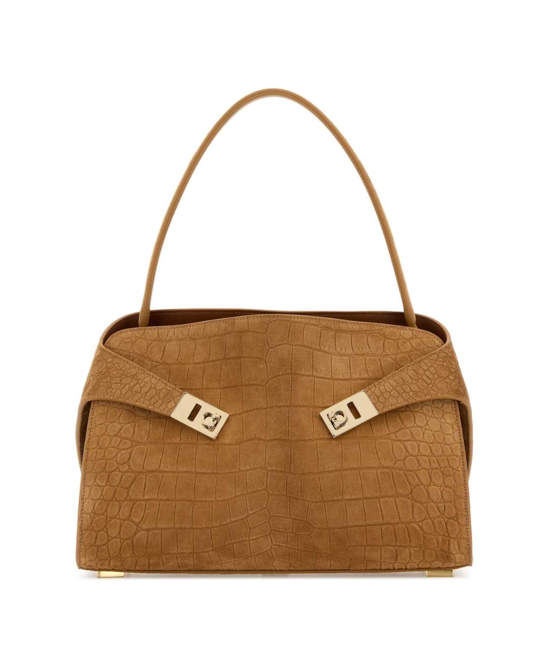 FERRAGAMO Бежевая кожаная сумка тоут, фото 1