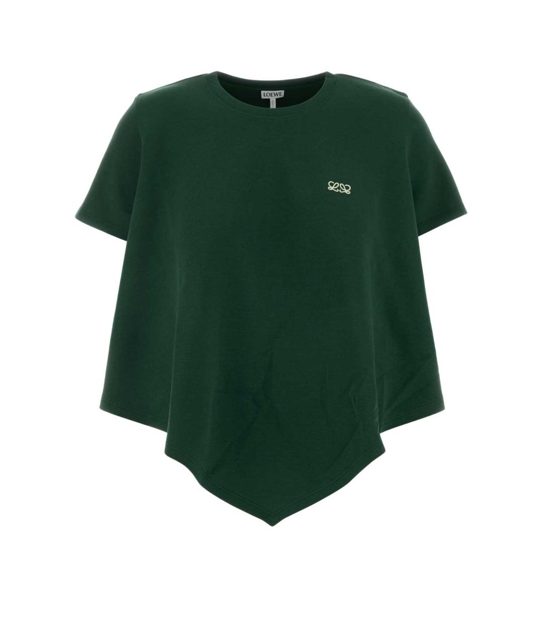 LOEWE Зеленая хлопковая футболка, фото 1