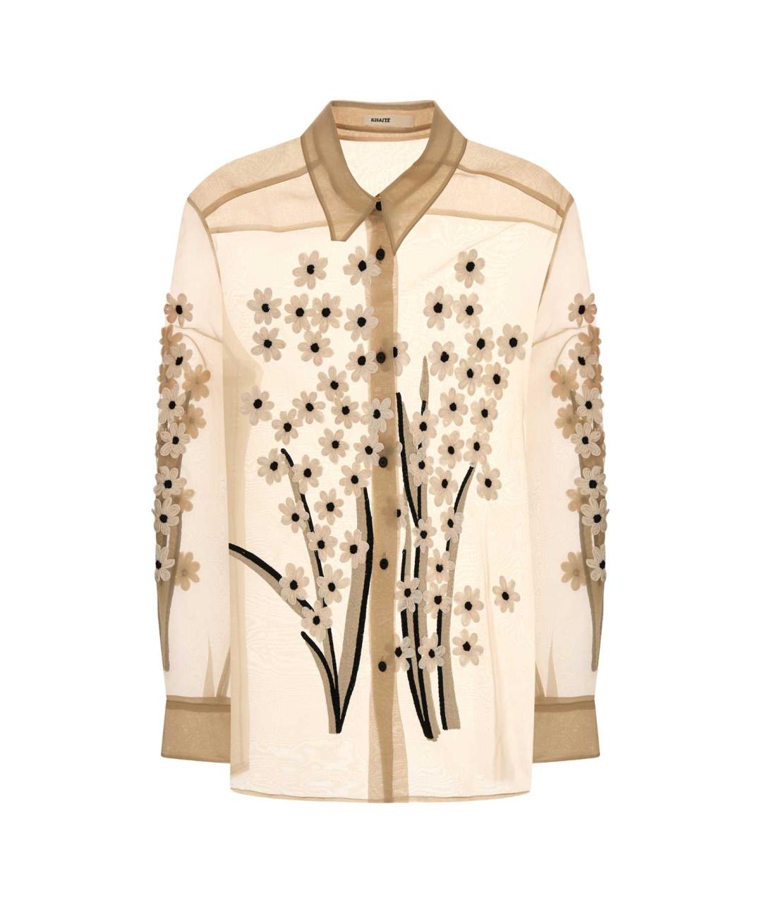 KHAITE Розовая шелковая блузы, фото 1