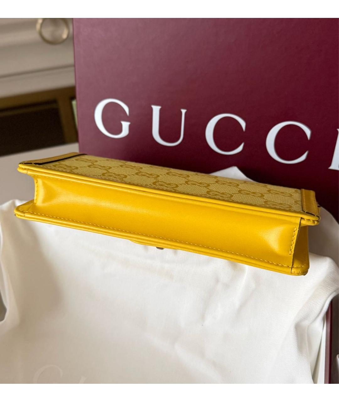 GUCCI Желтая сумка через плечо, фото 4