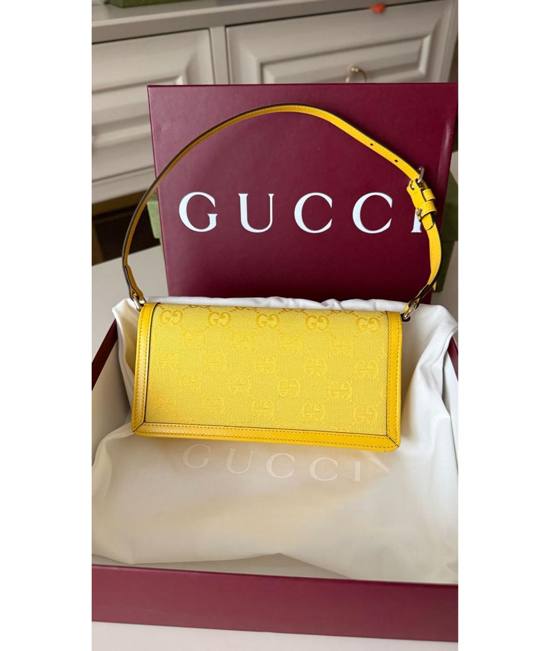GUCCI Желтая сумка через плечо, фото 3