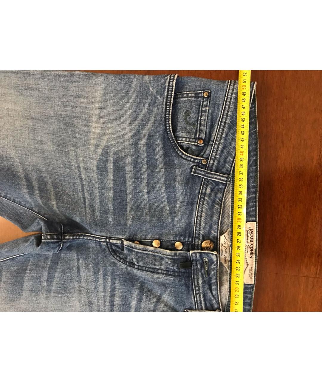 JACOB COHEN Синие хлопковые прямые джинсы, фото 7