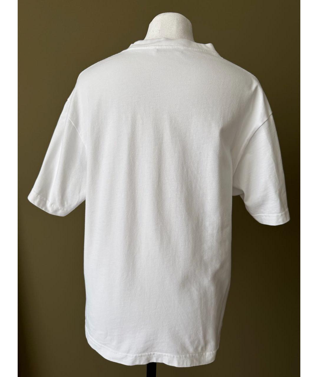 BALENCIAGA Белая хлопковая футболка, фото 3