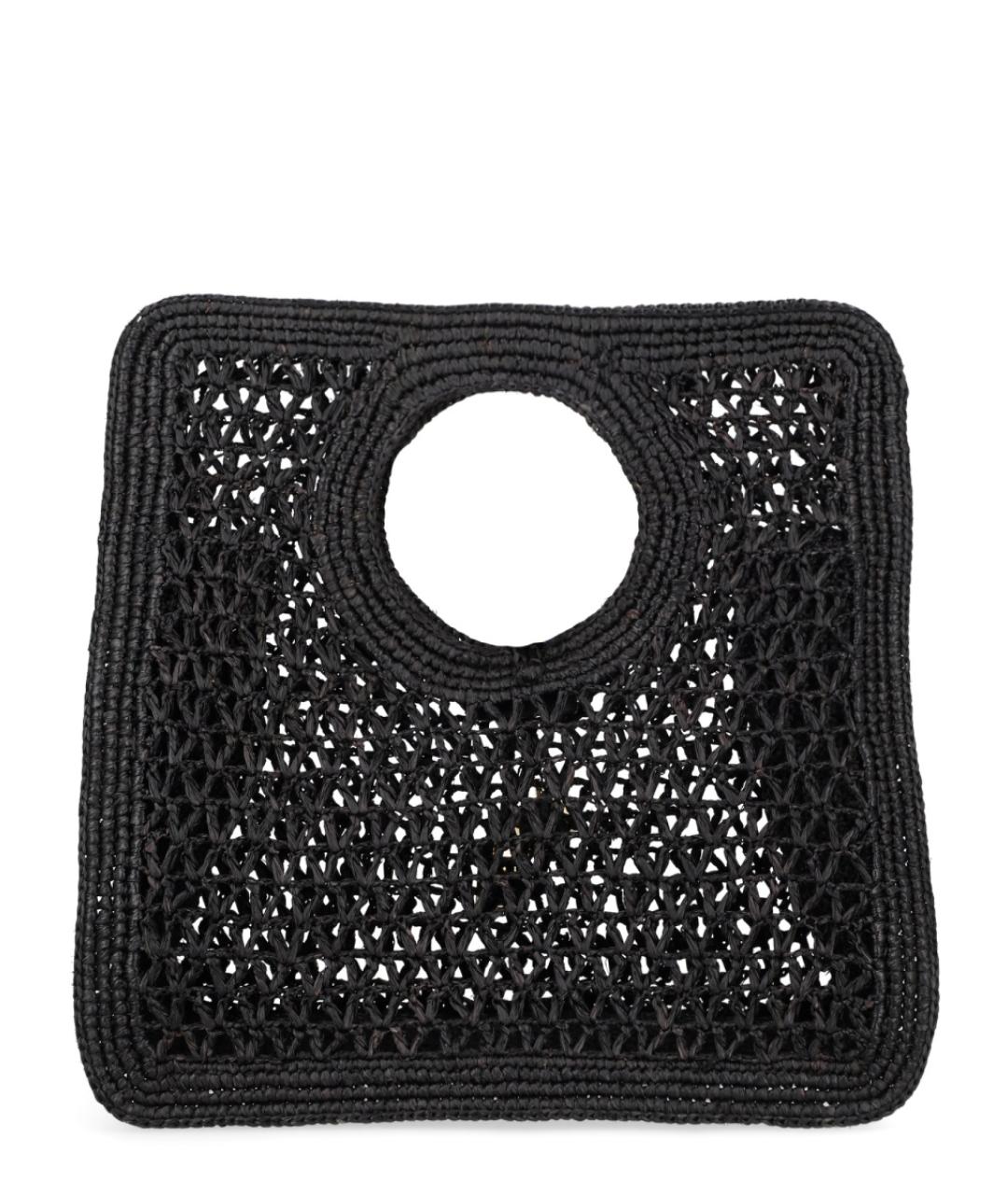 JACQUEMUS Черная пелетеная сумка тоут, фото 3