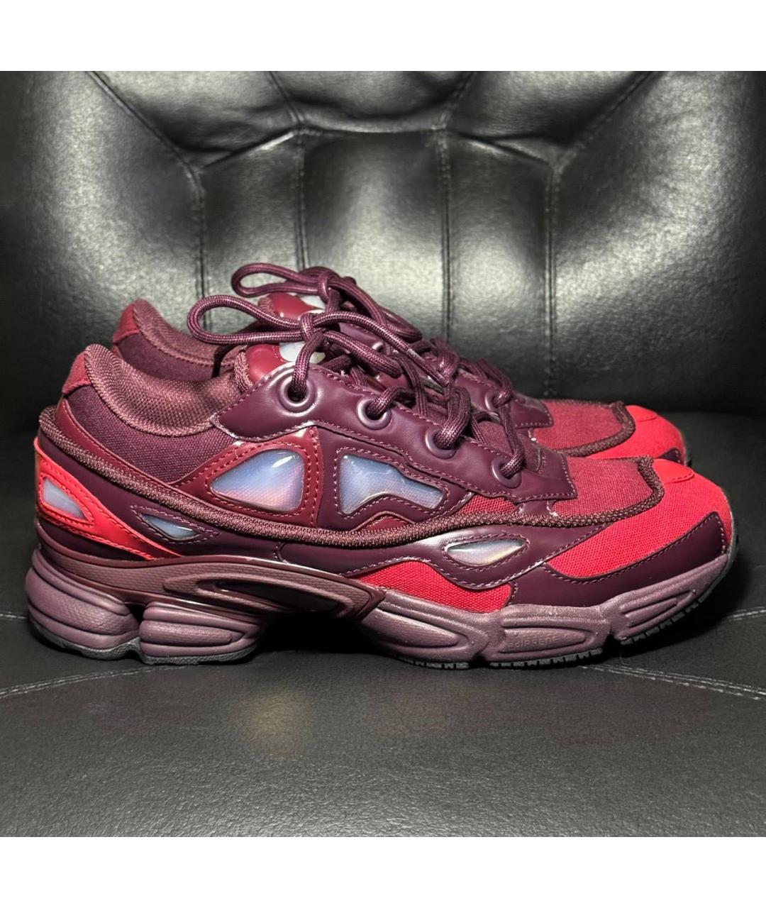 ADIDAS X RAF SIMONS Бордовые текстильные низкие кроссовки / кеды, фото 9