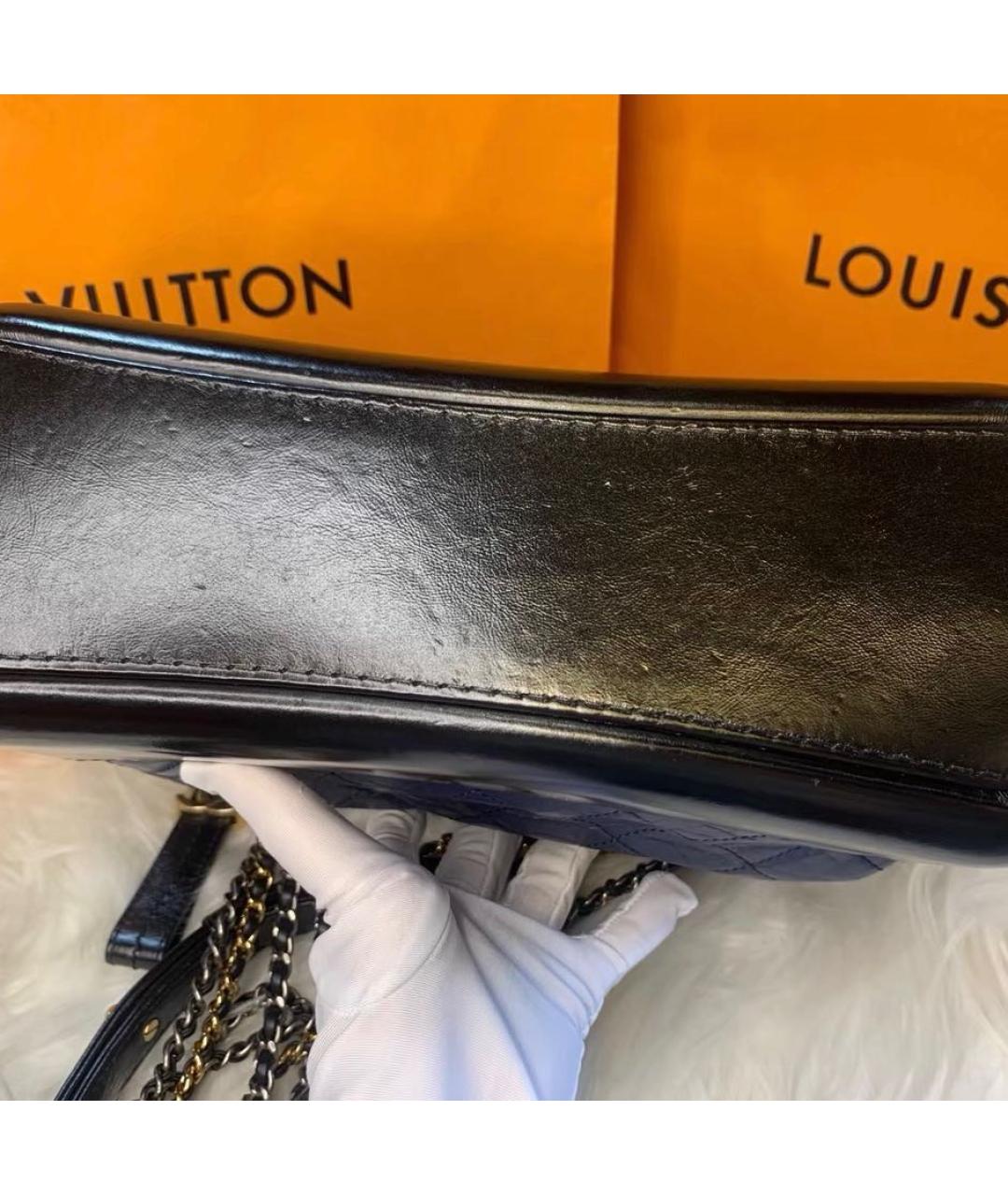 CHANEL Синяя кожаная сумка через плечо, фото 4