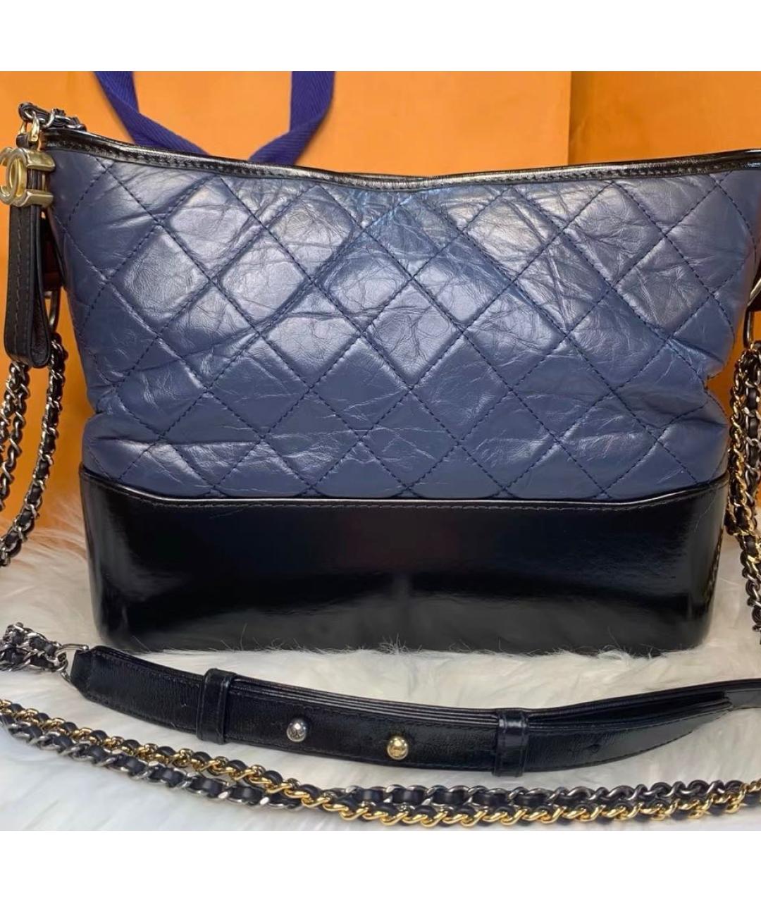 CHANEL Синяя кожаная сумка через плечо, фото 9