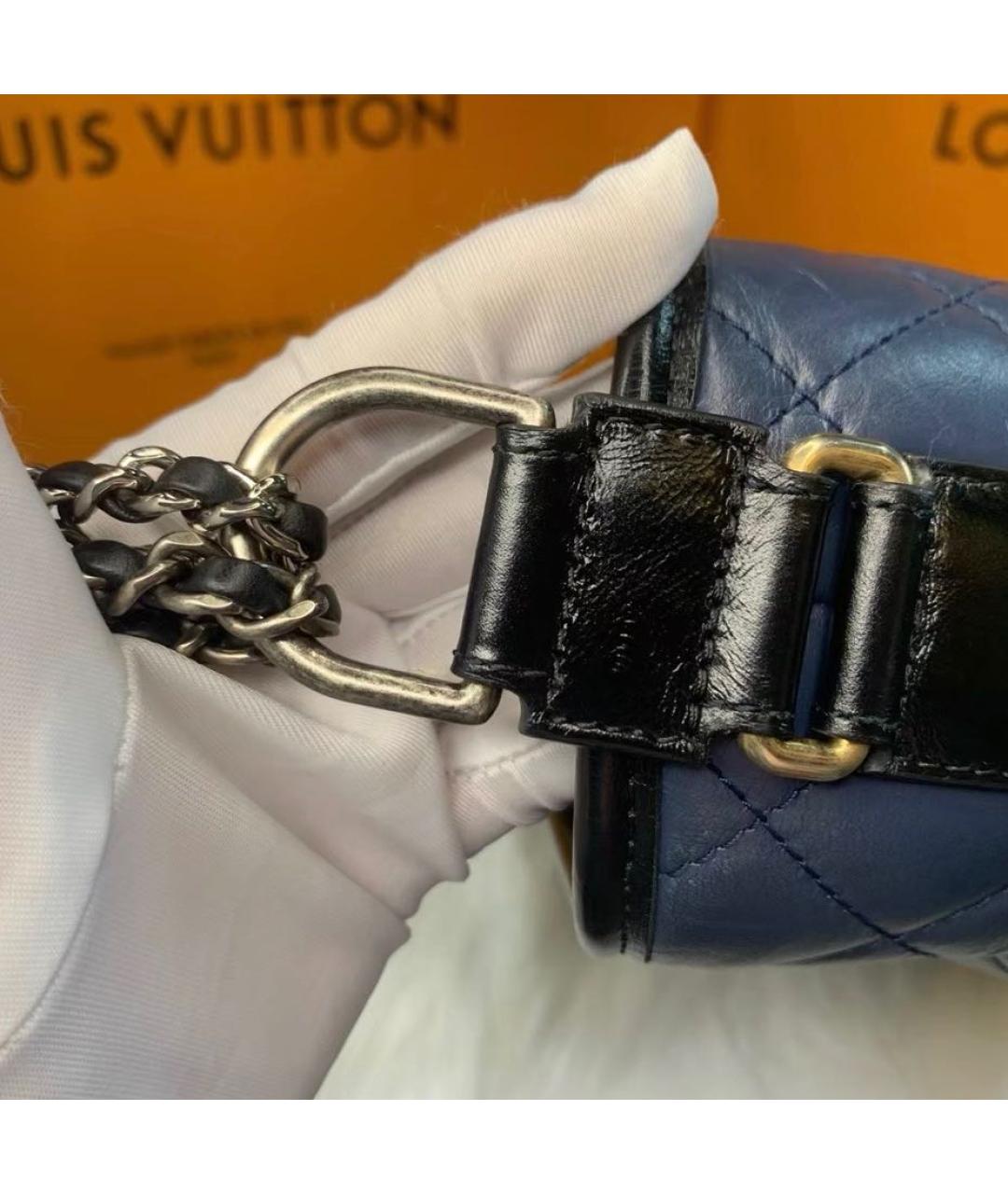 CHANEL Синяя кожаная сумка через плечо, фото 8