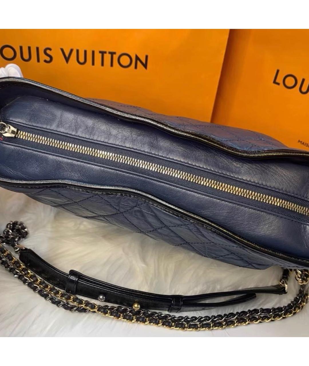 CHANEL Синяя кожаная сумка через плечо, фото 2