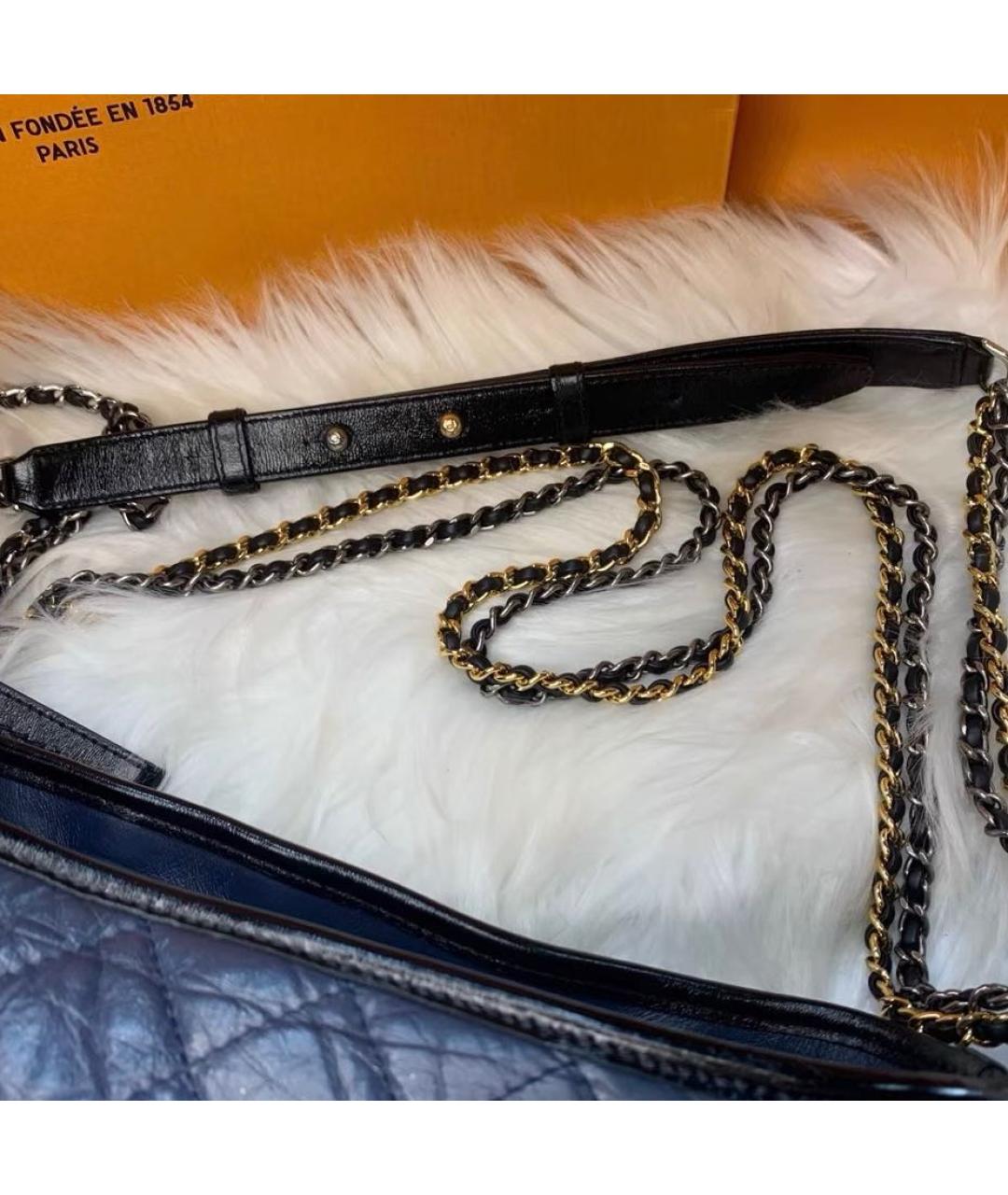 CHANEL Синяя кожаная сумка через плечо, фото 5