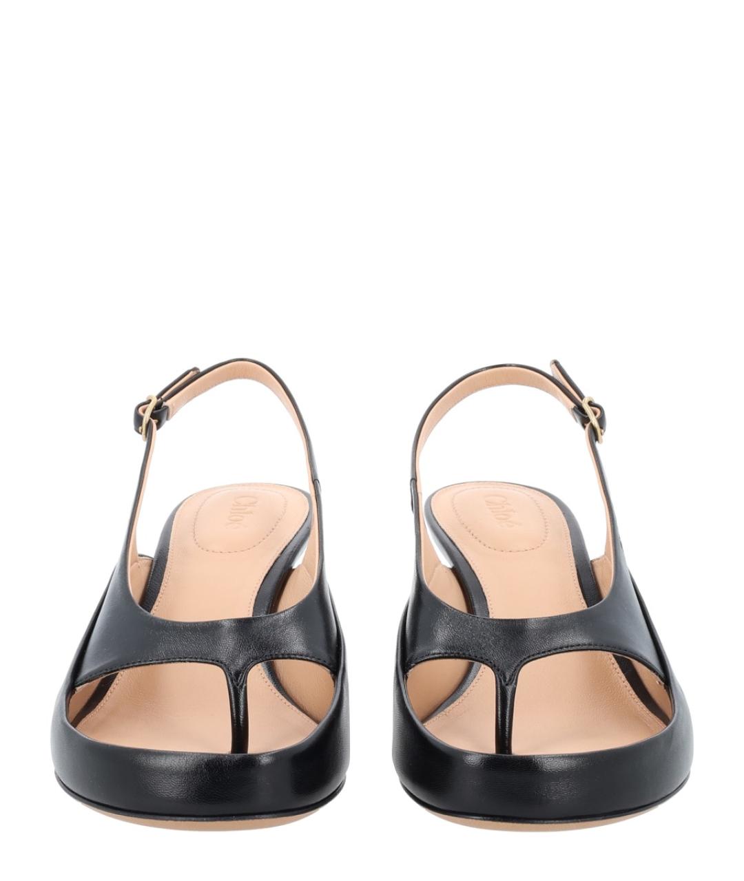 CHLOE Черные кожаные босоножки, фото 3