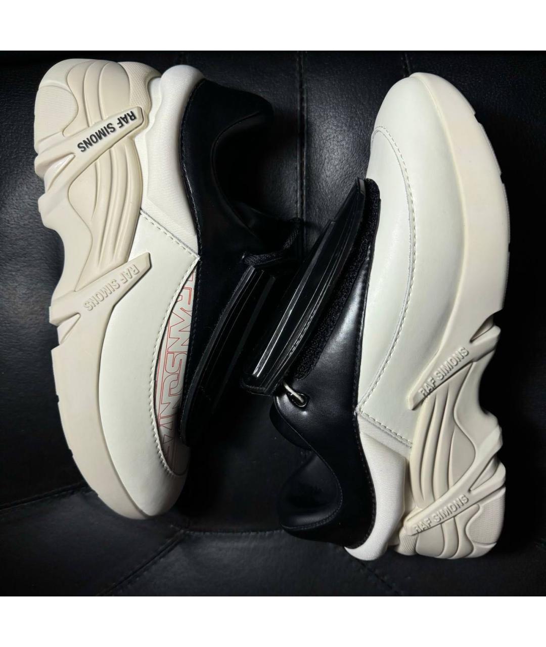 RAF SIMONS Белые текстильные кроссовки, фото 4