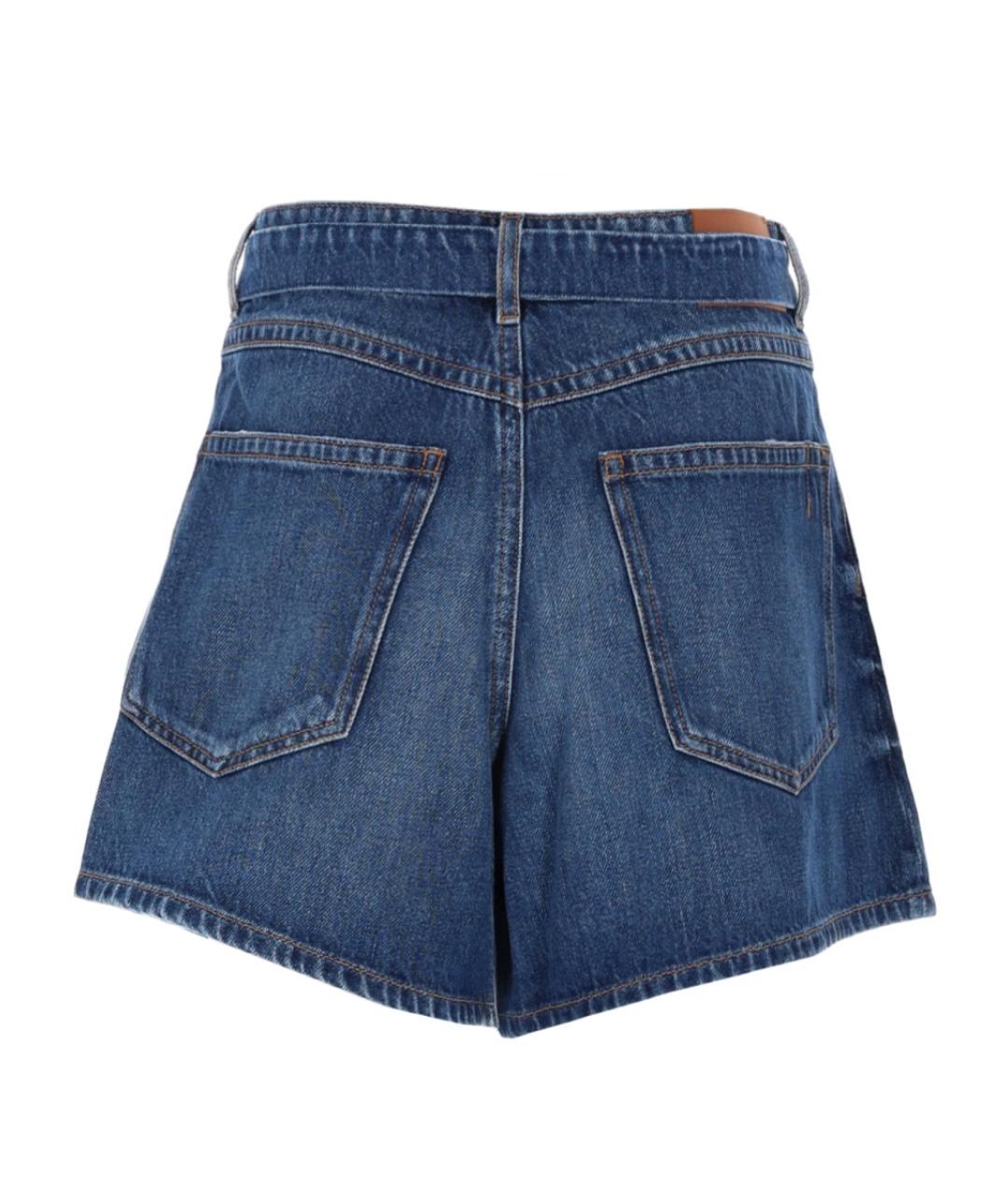 SPORTMAX Синие хлопковые шорты, фото 2