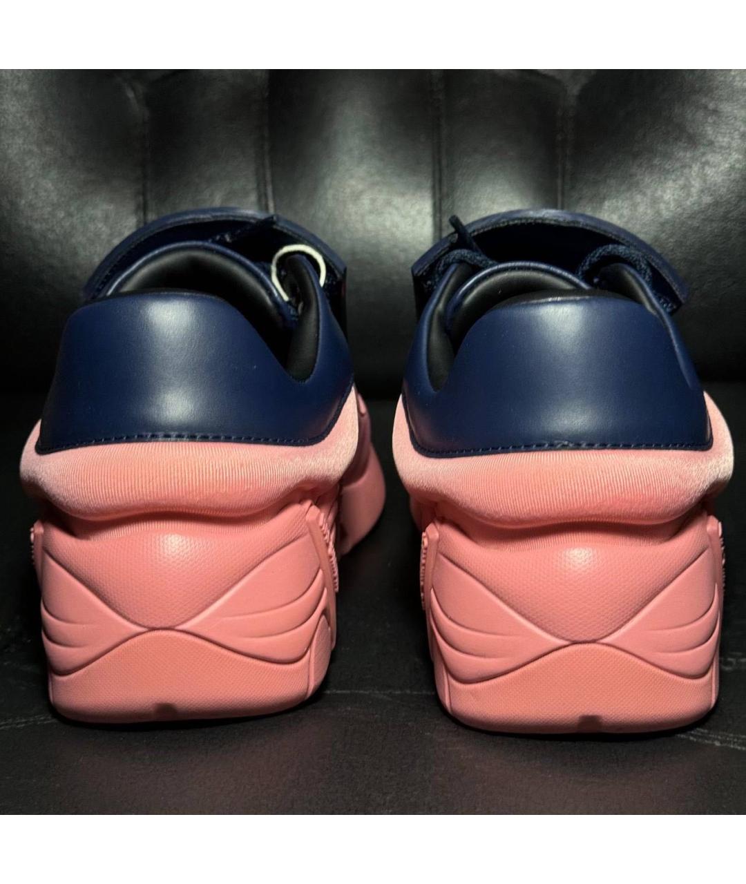 RAF SIMONS Коралловые текстильные кроссовки, фото 2