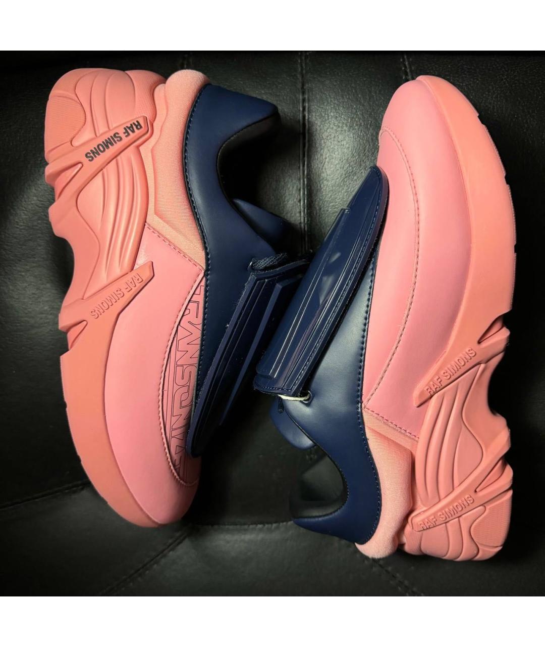 RAF SIMONS Коралловые текстильные кроссовки, фото 4