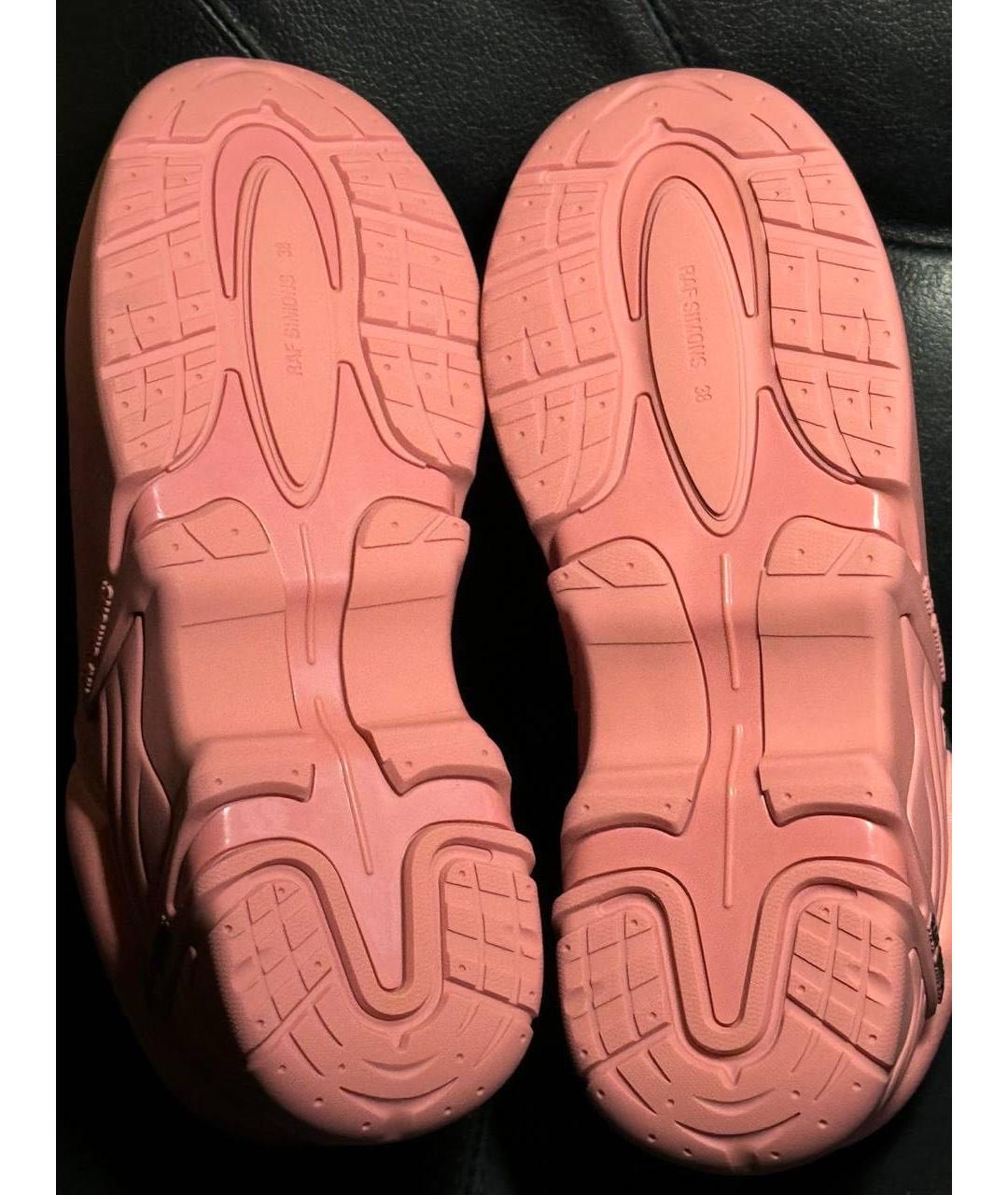 RAF SIMONS Коралловые текстильные кроссовки, фото 8