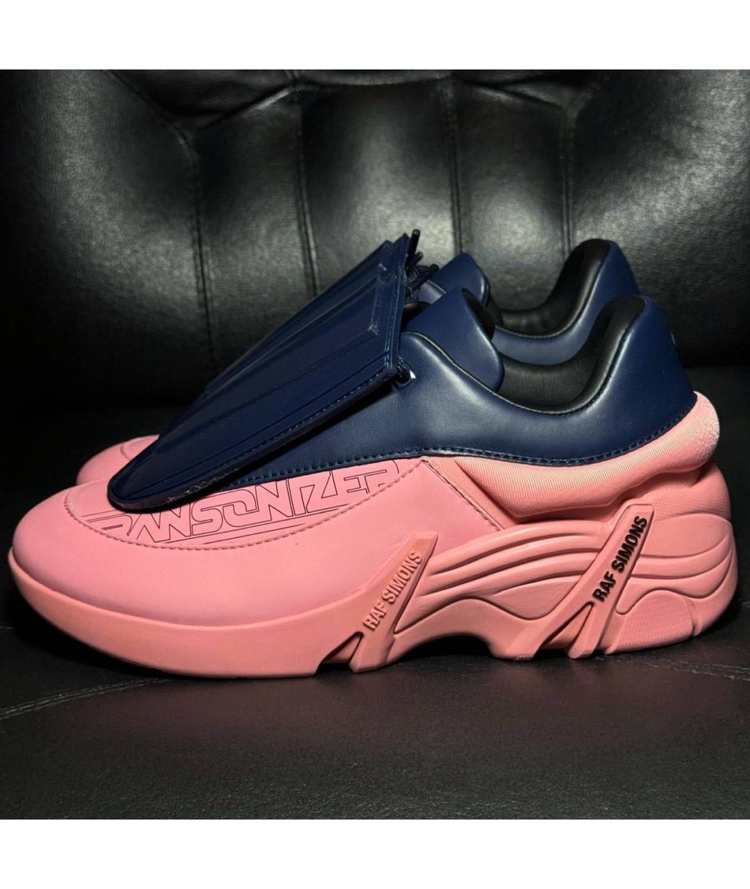 RAF SIMONS Коралловые текстильные кроссовки, фото 3