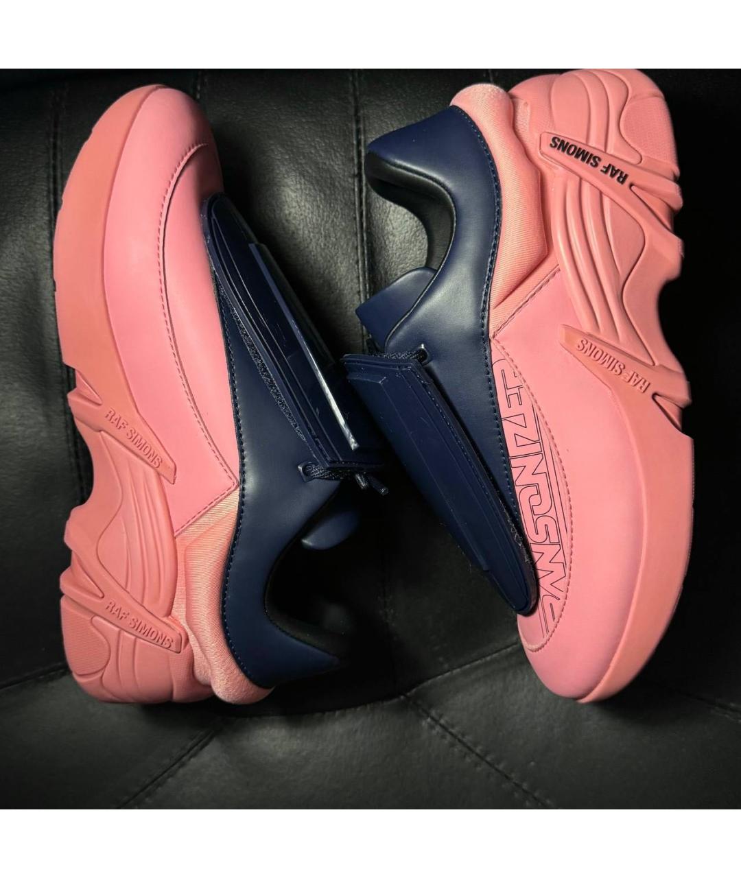 RAF SIMONS Коралловые текстильные кроссовки, фото 5