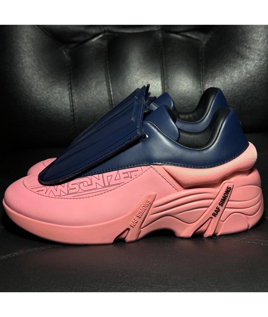 RAF SIMONS Коралловые текстильные кроссовки, фото 3