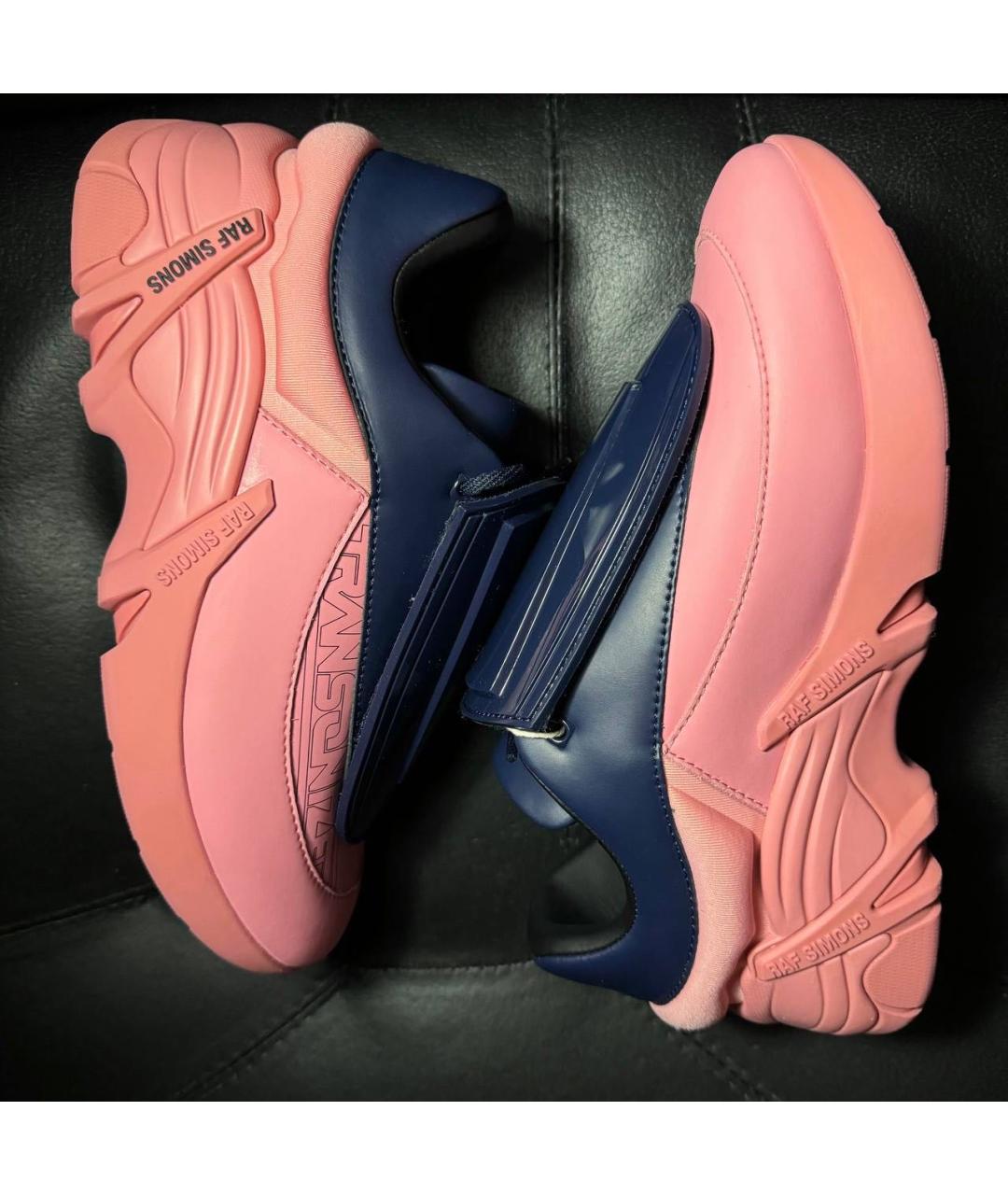 RAF SIMONS Коралловые текстильные кроссовки, фото 4