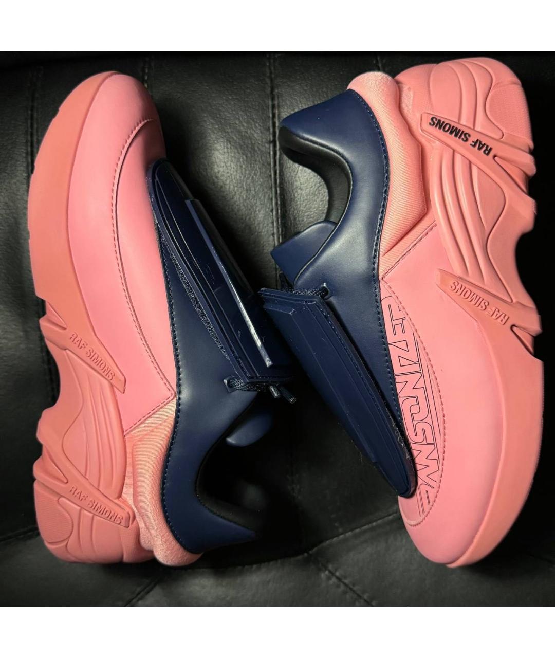 RAF SIMONS Коралловые текстильные кроссовки, фото 5