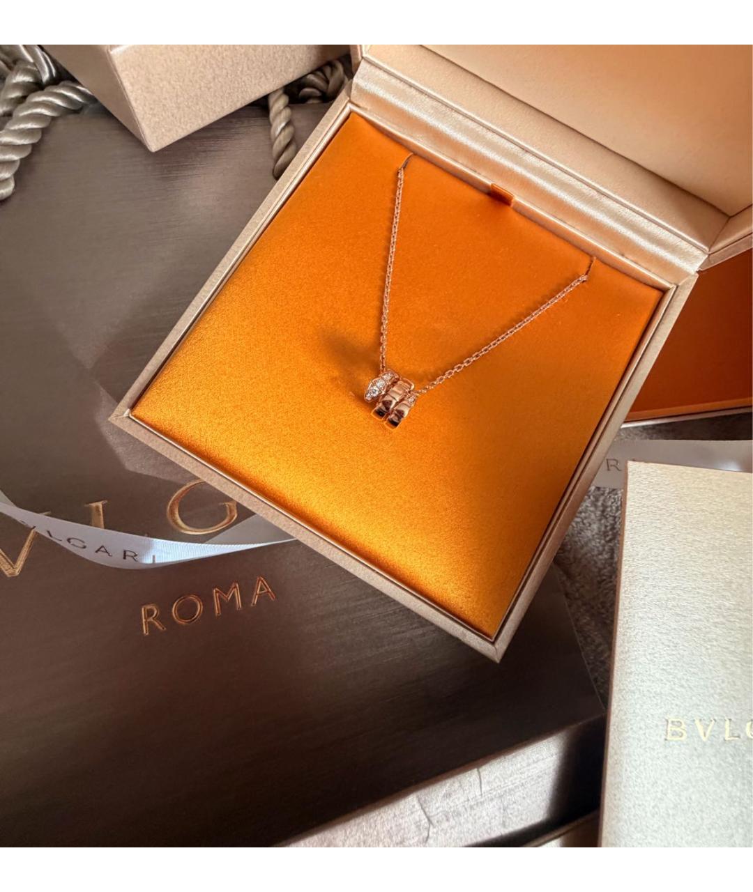 BVLGARI Золотая подвеска из розового золота, фото 3