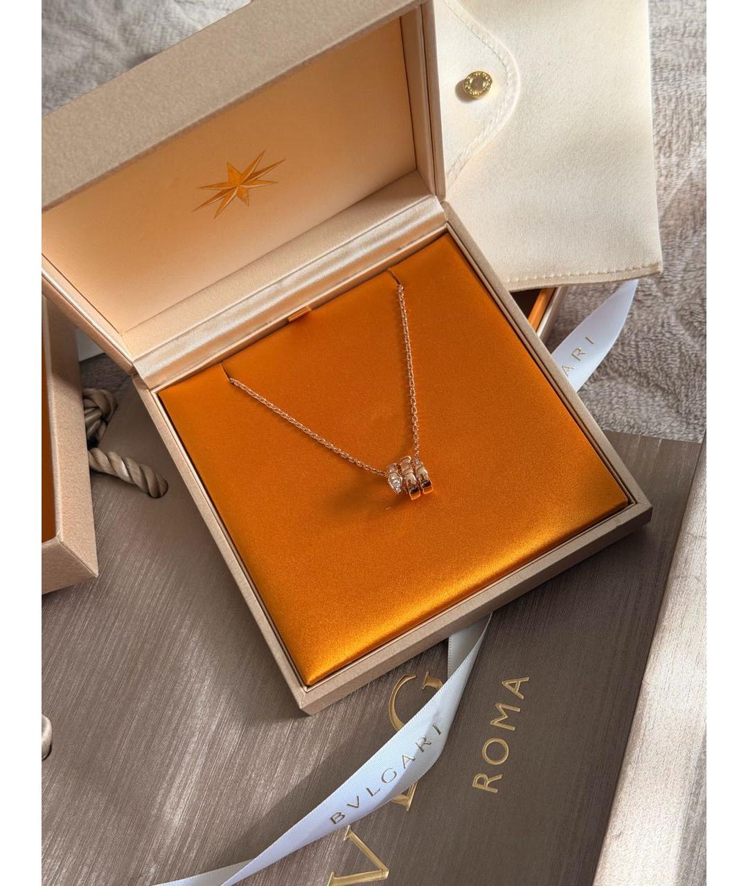 BVLGARI Золотая подвеска из розового золота, фото 4