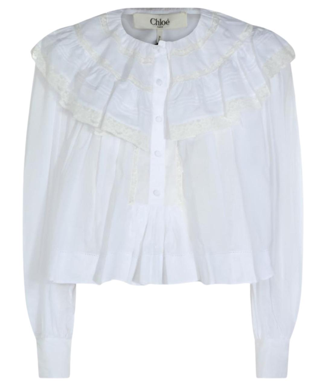 CHLOE Белая хлопковая блузы, фото 1