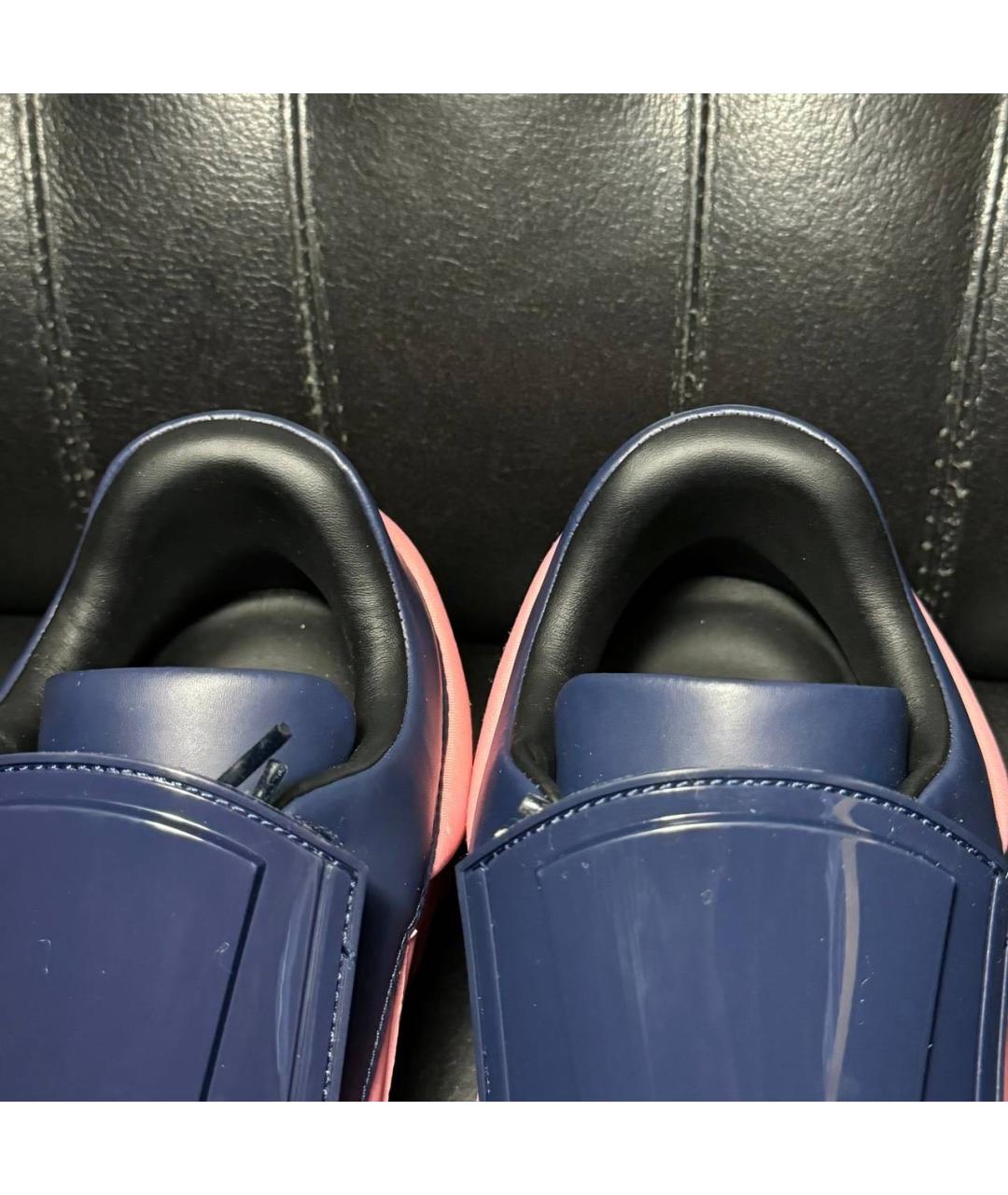 RAF SIMONS Коралловые текстильные низкие кроссовки / кеды, фото 7