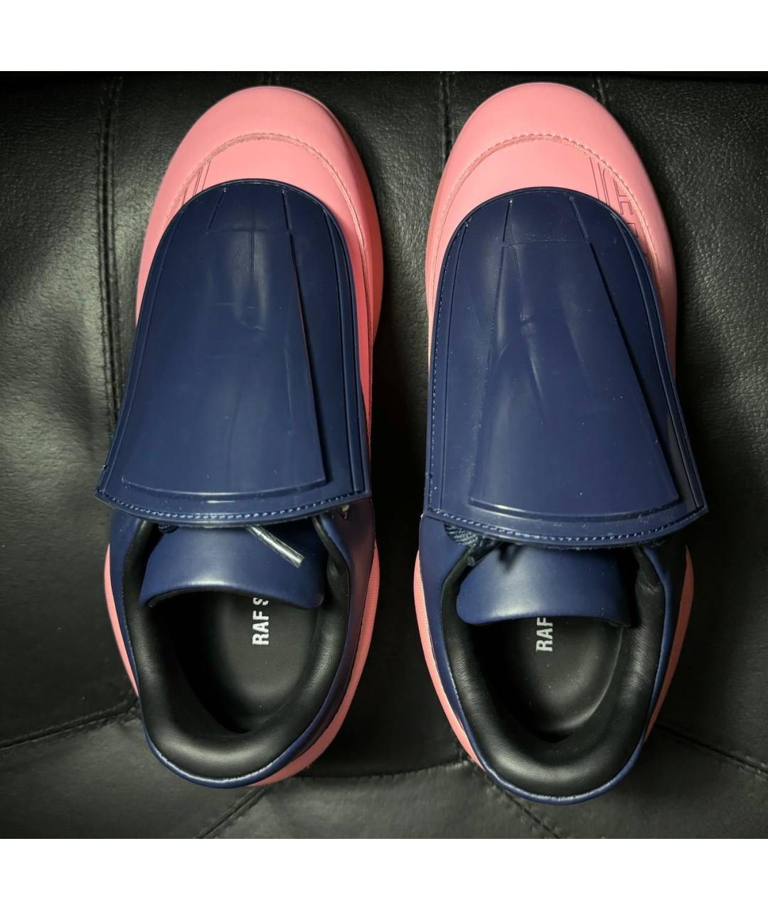 RAF SIMONS Коралловые текстильные низкие кроссовки / кеды, фото 8