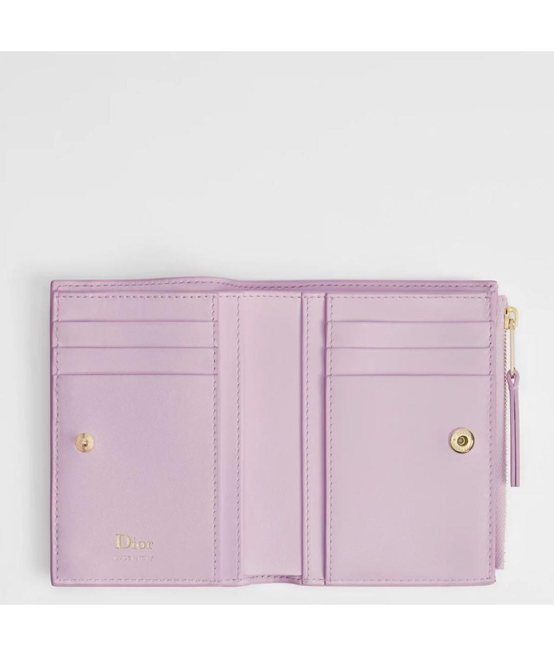 CHRISTIAN DIOR Розовый кожаный кошелек, фото 2