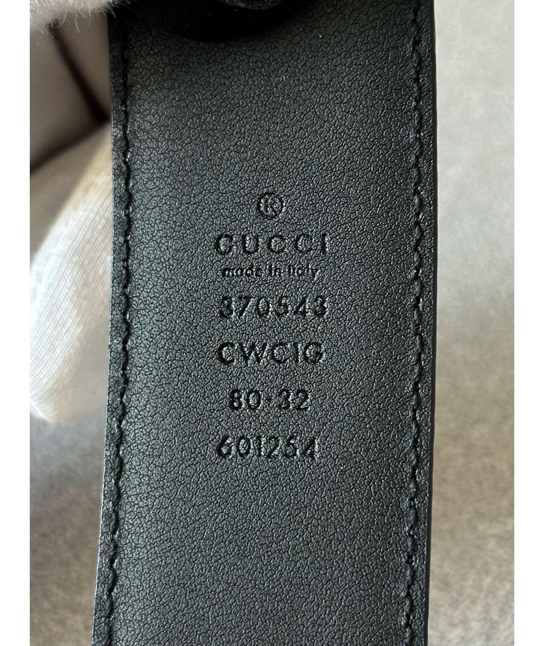 GUCCI Черный кожаный ремень, фото 6