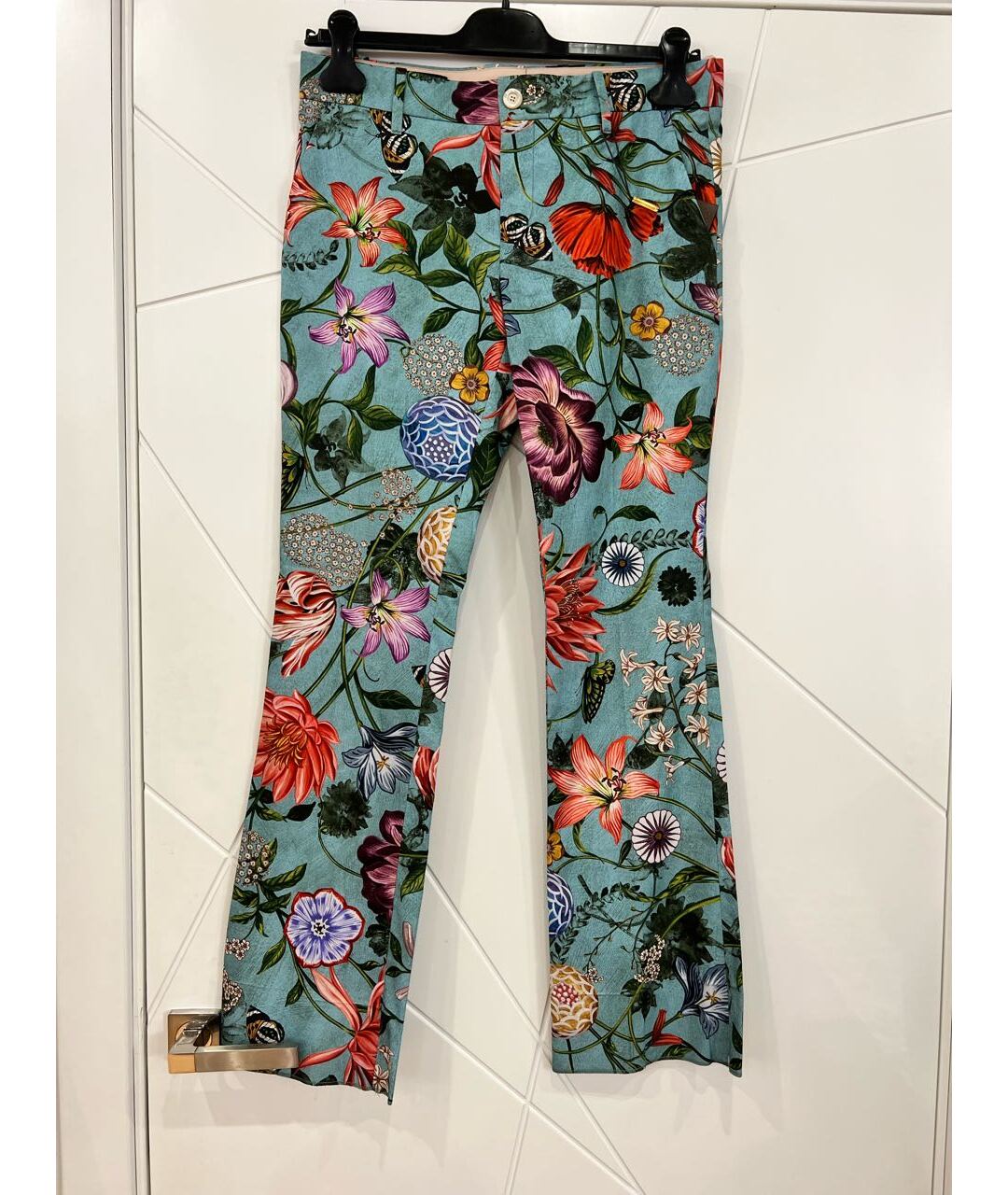 GUCCI Зеленые прямые брюки, фото 2