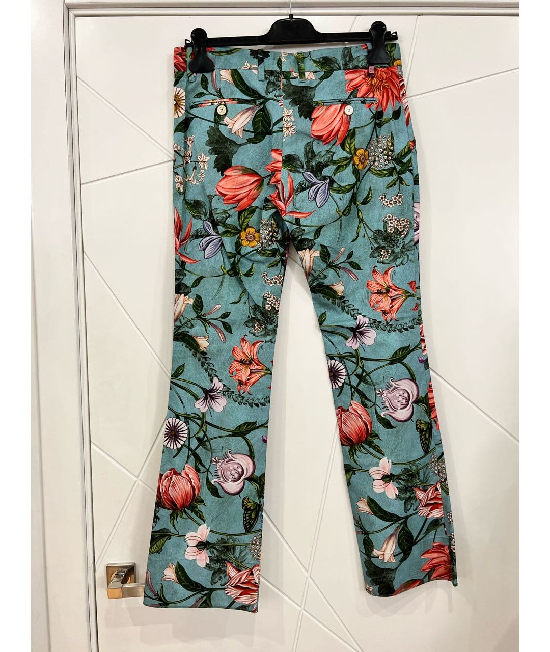 GUCCI Зеленые прямые брюки, фото 3