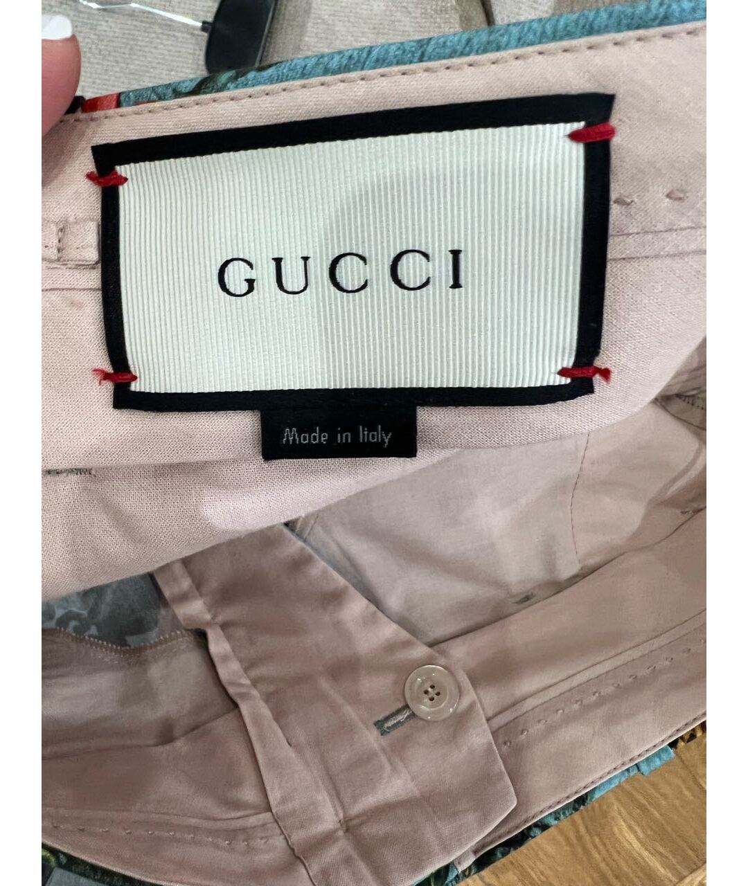 GUCCI Зеленые прямые брюки, фото 4