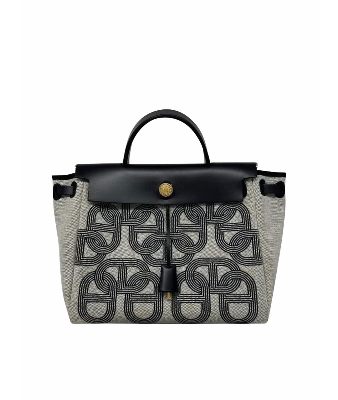 HERMES Черная тканевая сумка через плечо, фото 1