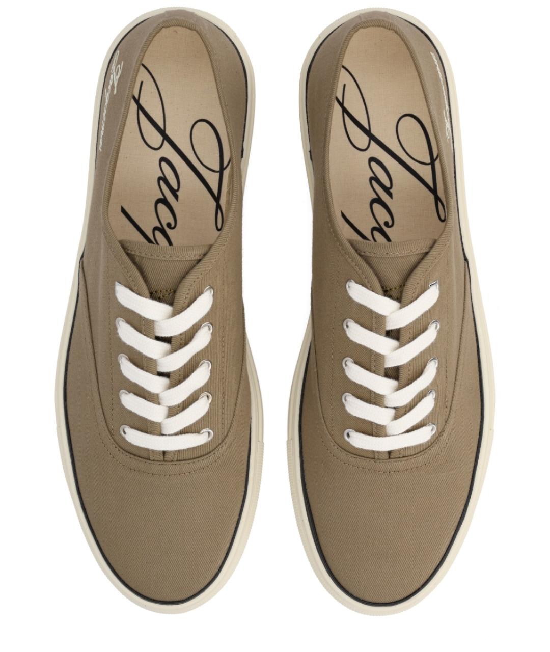 JACQUEMUS Коричневые текстильные низкие кроссовки / кеды, фото 5