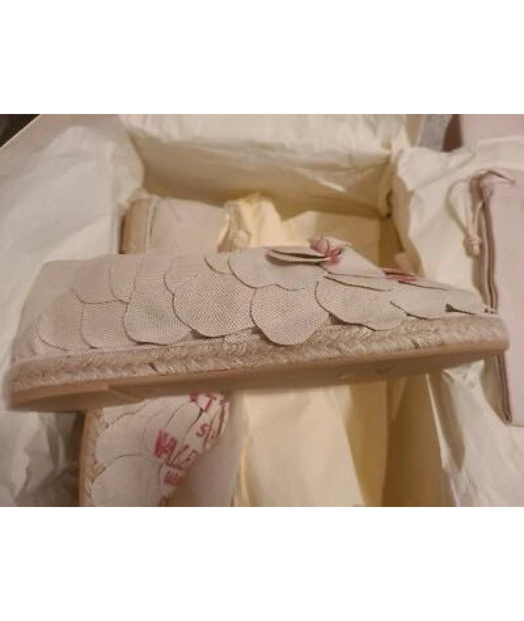 VALENTINO Бежевые текстильные эспадрильи, фото 4