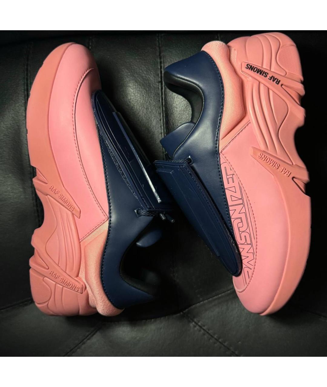 RAF SIMONS Коралловые текстильные низкие кроссовки / кеды, фото 5