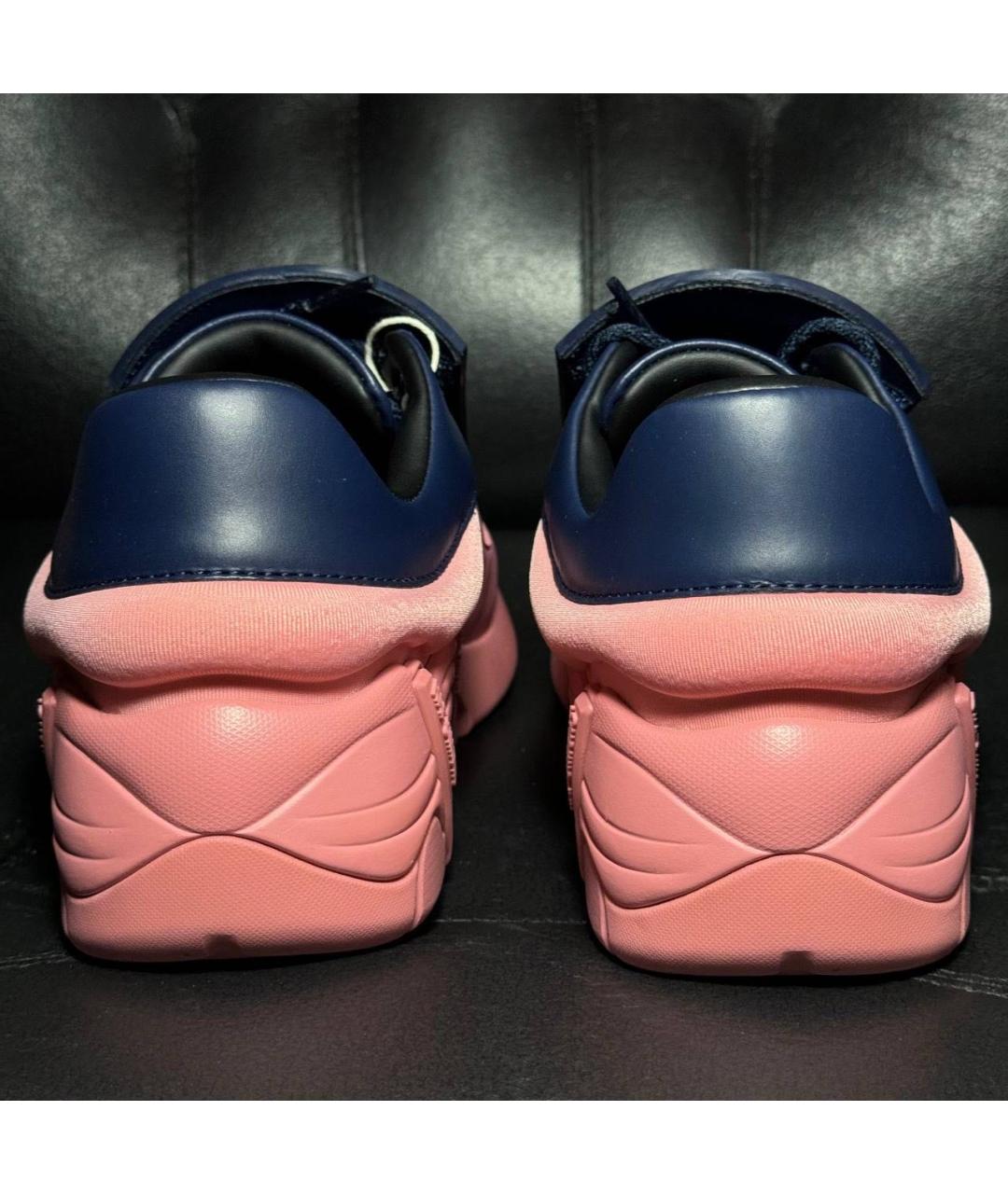 RAF SIMONS Коралловые текстильные низкие кроссовки / кеды, фото 2