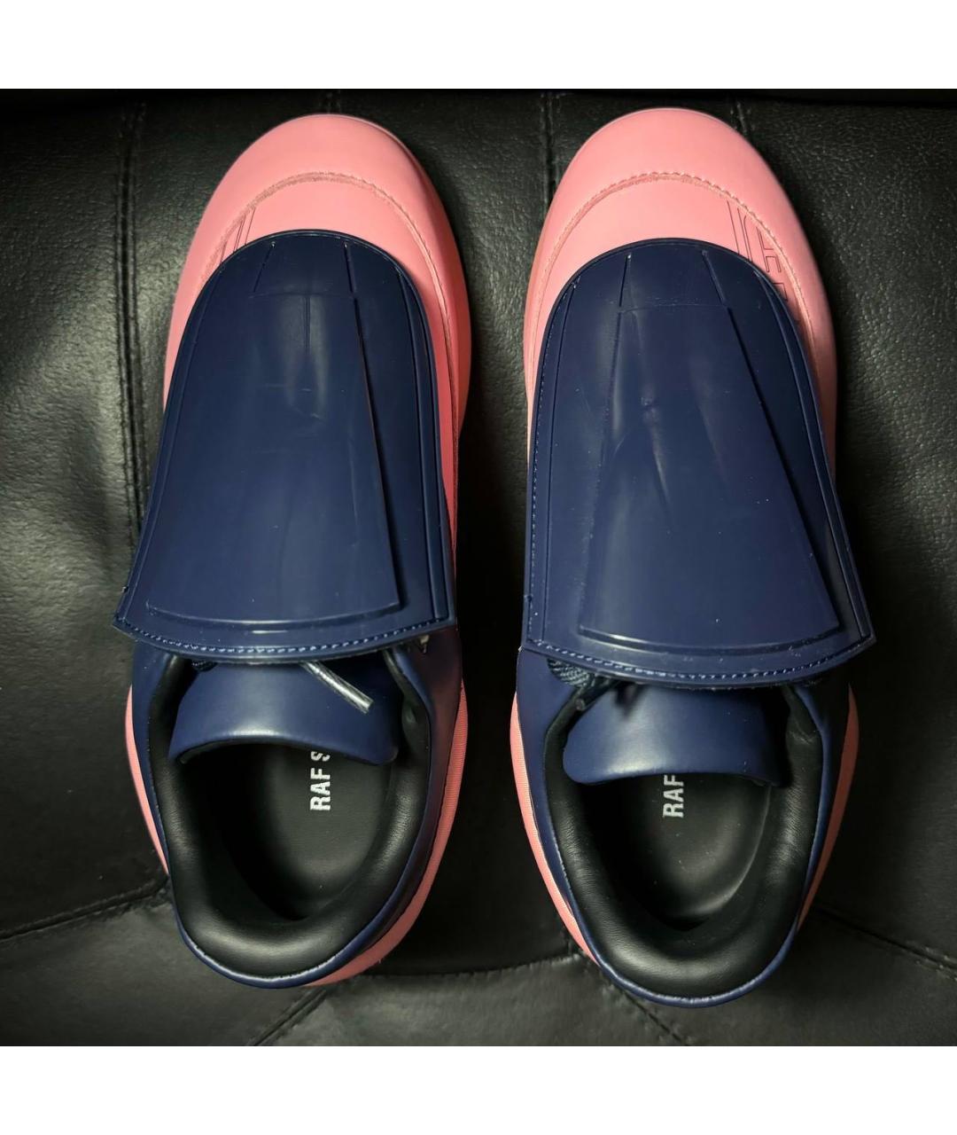 RAF SIMONS Коралловые текстильные низкие кроссовки / кеды, фото 8