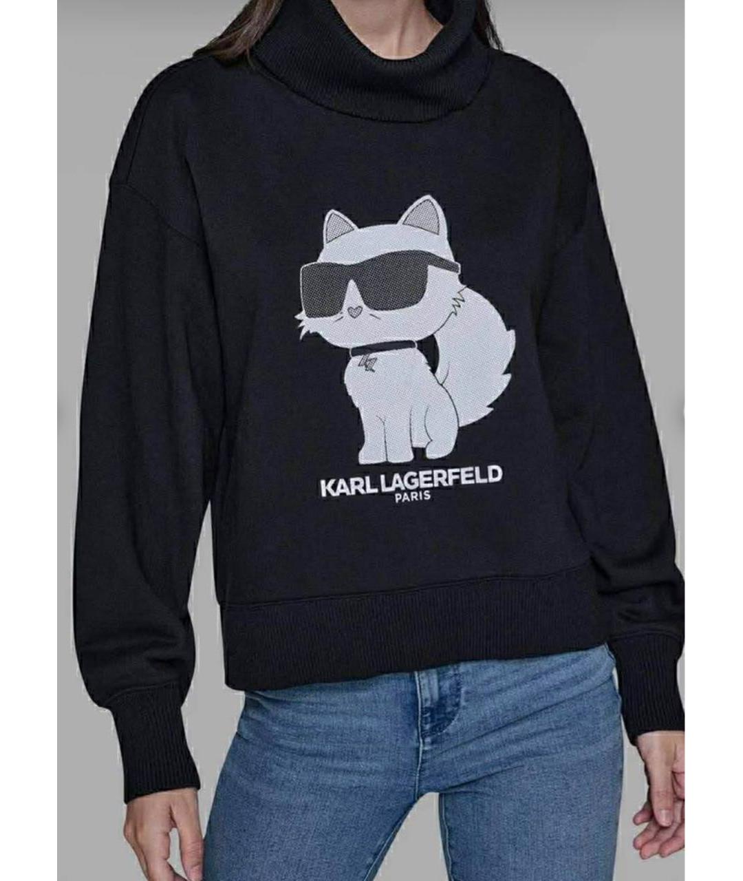 KARL LAGERFELD Черный джемпер / свитер, фото 2