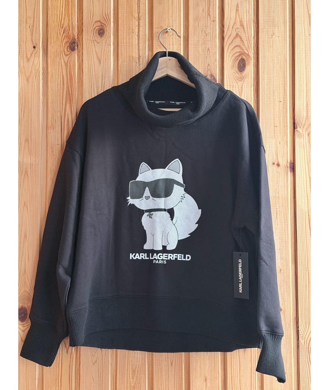 KARL LAGERFELD Черный джемпер / свитер, фото 3