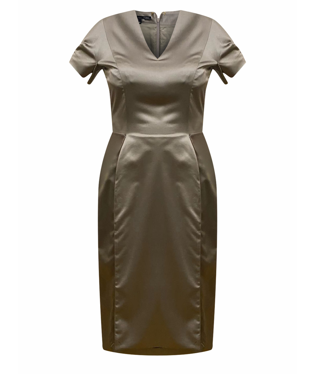 GIANFRANCO FERRE Серое шелковое платье, фото 1