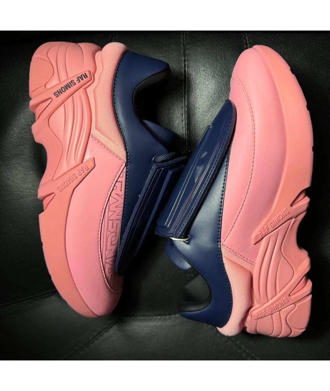 RAF SIMONS Коралловые текстильные кроссовки, фото 4