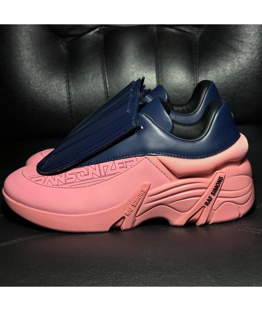 RAF SIMONS Коралловые текстильные кроссовки, фото 3