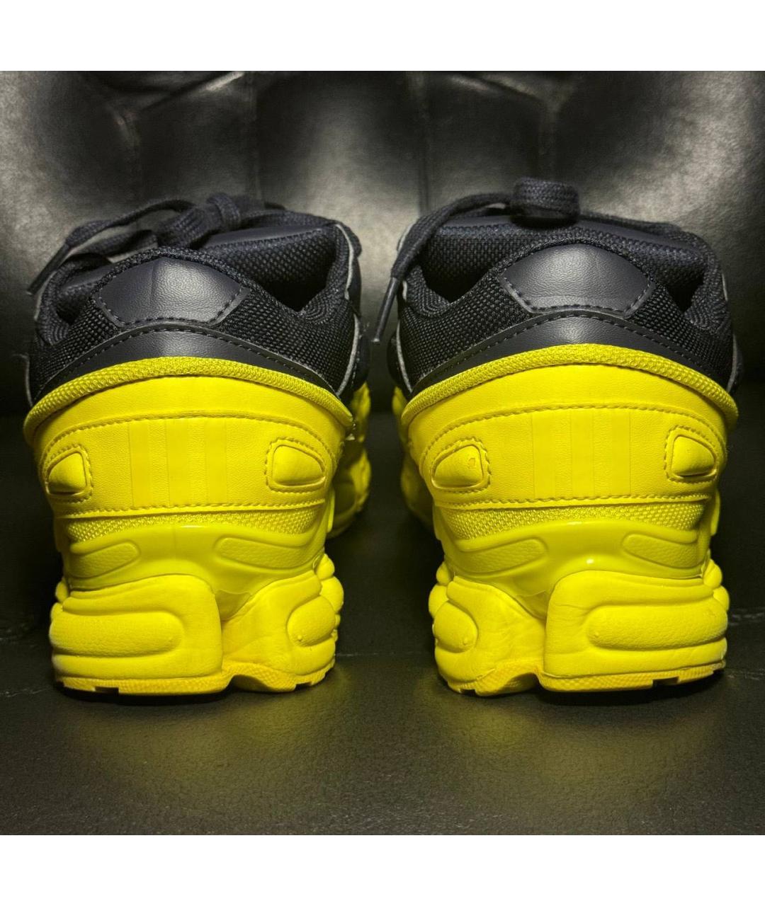 ADIDAS X RAF SIMONS Желтые текстильные низкие кроссовки / кеды, фото 2