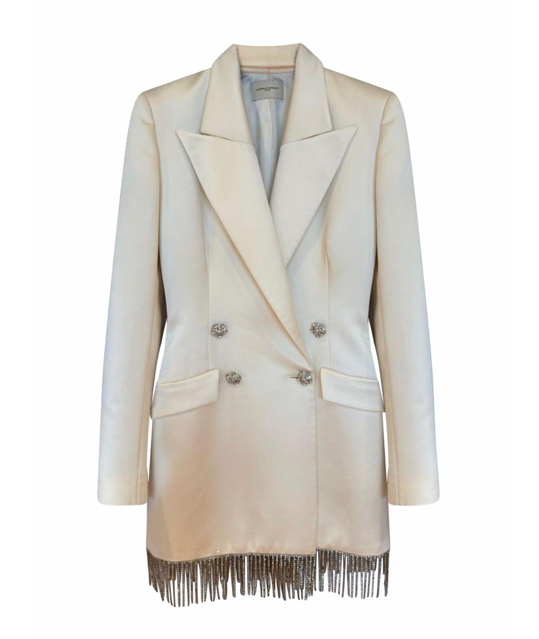 GIUSEPPE DI MORABITO Белое шелковое коктейльное платье, фото 1