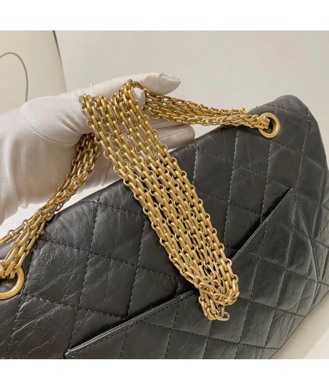 CHANEL Черная кожаная сумка через плечо, фото 6