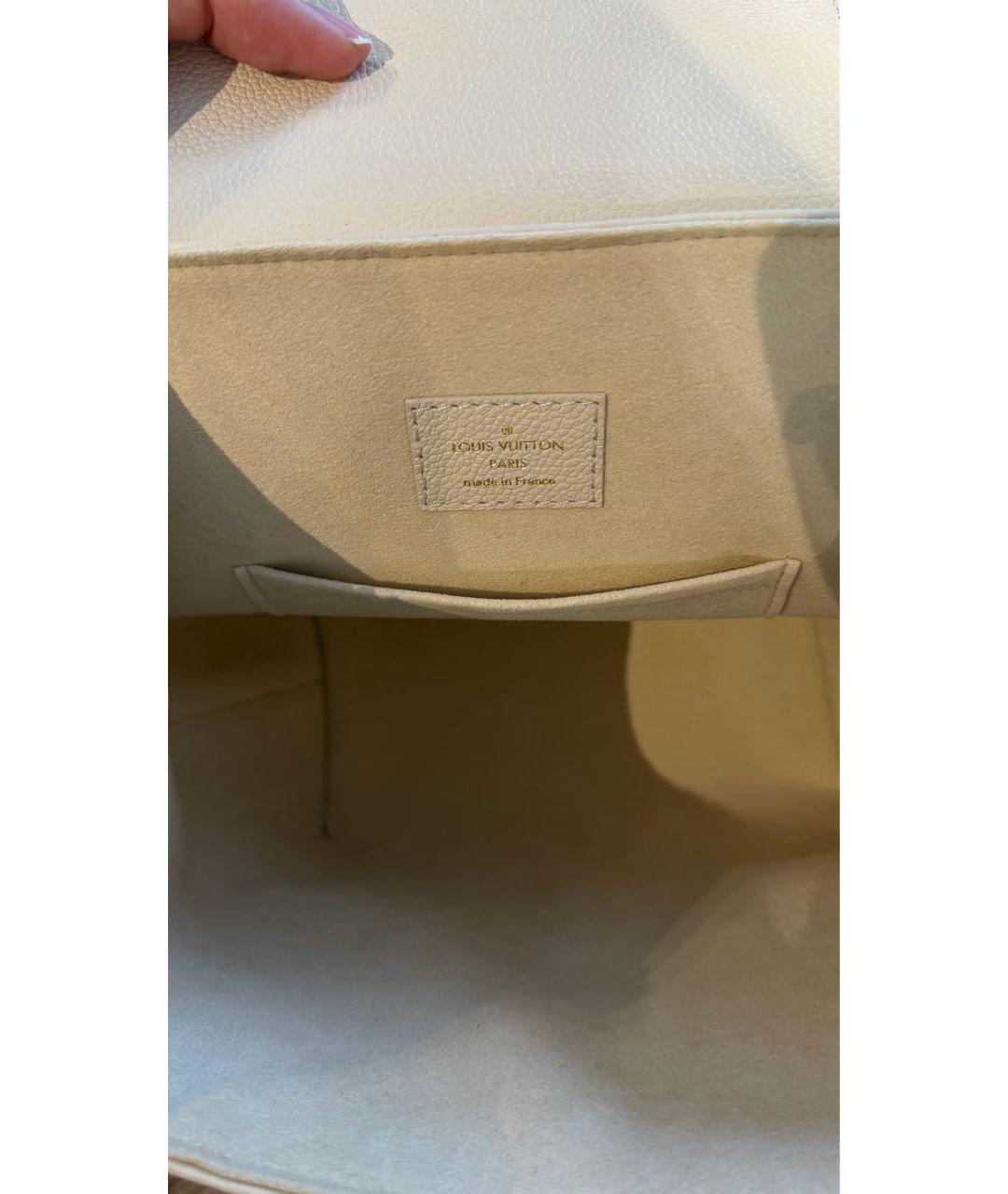 LOUIS VUITTON Бежевый кожаный рюкзак, фото 4